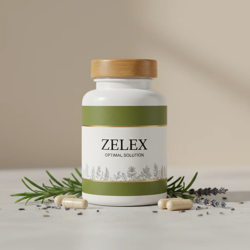 Zelex Optimal Solution -ravintolisäpurkki, 90 kapselia, mattalasinen purkki puukorkilla